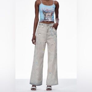 Innovare most wanted Carbrey Print Bleached Jeans NWOT